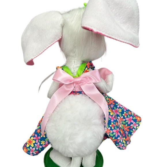 2 Annalee 12" Easter Parade Boy And Girl Bunny Rabbit In Blue Felt NWT 2019-2020 - Picture 7 of 16